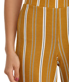 Stylish And Striped Wide Leg Pants