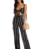 Tied To Perfection Striped Jumpsuit will help you dress the part in stylish holiday party attire, an outfit for a New Year’s Eve party, & dressy or cocktail attire for any event.