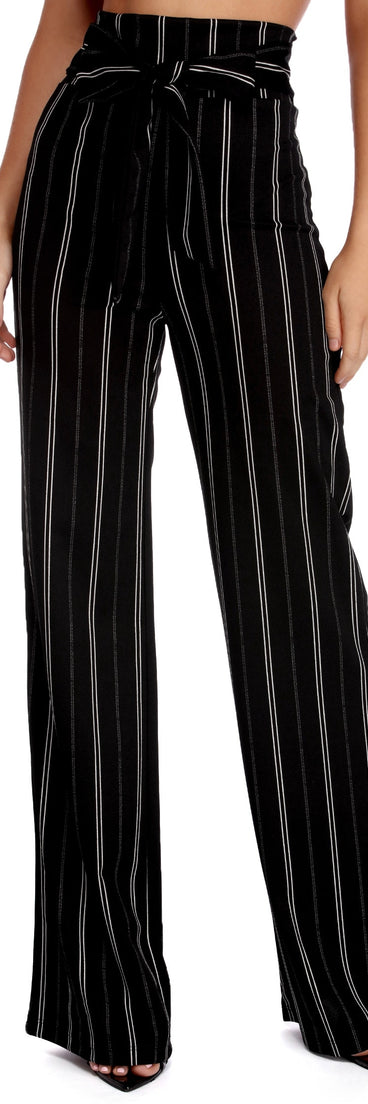 High Waist Striped Pants