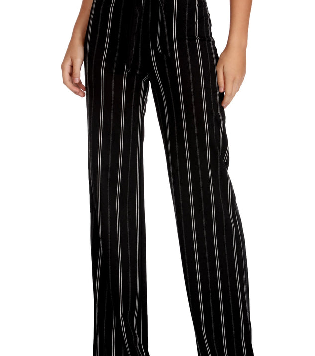 High Waist Striped Pants