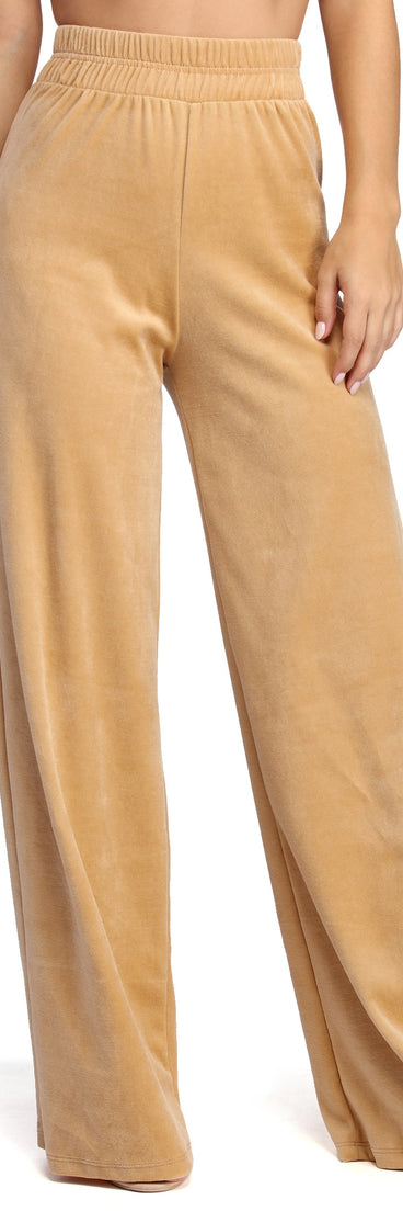 Velour Wide Leg Pants