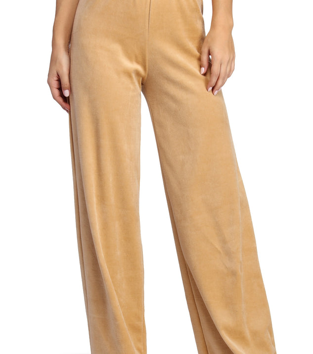 Velour Wide Leg Pants