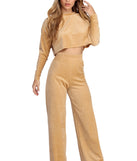 Velour Wide Leg Pants