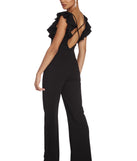 Ruffle Ready Jumpsuit will help you dress the part in stylish holiday party attire, an outfit for a New Year’s Eve party, & dressy or cocktail attire for any event.