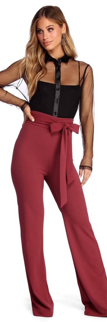 Sealed With Style Tie Waist Pants