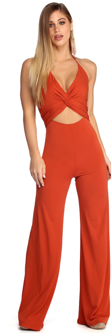 Trendy Twist Front Jumpsuit provides a stylish start to creating your best summer outfits of the season with on-trend details for 2023!