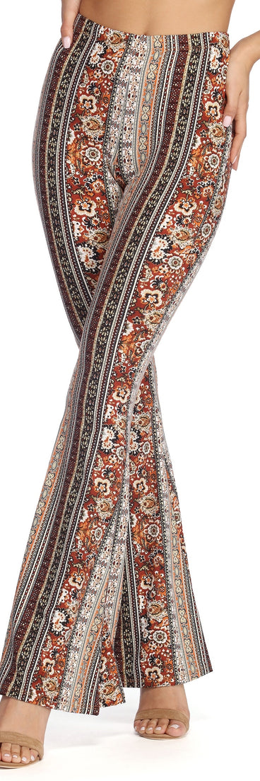 Boho Striped Flared Pants