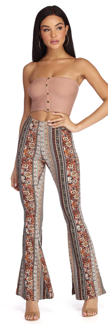Boho Striped Flared Pants