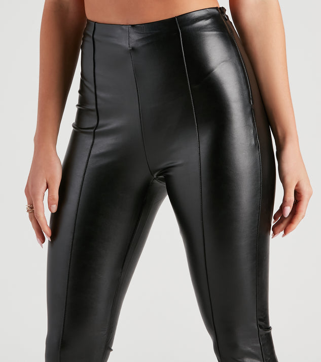 The Winner Faux Leather Flare Pants & Windsor
