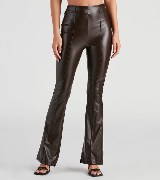 【新品】Andrea &co FRONT ZIPPER SHINY PANTS ANDREA & Co.】 FRONT ZIPPER SHINY PANTS（The Leather Pant