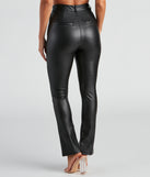 Edgy At Heart PU Front Slit Pants provides a stylish start to creating your best summer outfits of the season with on-trend details for 2023!