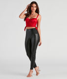 Trendsetter Faux Leather Leggings provides a stylish start to creating your best summer outfits of the season with on-trend details for 2023!