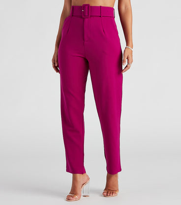 Perfectly Polished Belted Dress Pants provides a stylish start to creating your best summer outfits of the season with on-trend details for 2023!