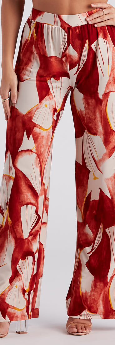 Island Time Floral Wide-Leg Pants is a fire pick to create 2023 festival outfits, concert dresses, outfits for raves, or to complete your best party outfits or clubwear!