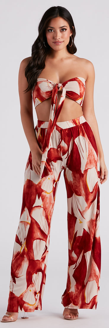 Island Time Floral Wide-Leg Pants is a fire pick to create 2023 festival outfits, concert dresses, outfits for raves, or to complete your best party outfits or clubwear!