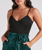 Step Up The Sparkle Sequin Jumpsuit provides a stylish start to creating your best summer outfits of the season with on-trend details for 2023!
