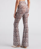 Cute In Chevron Print Mesh Flare Pants is a fire pick to create a concert outfit, 2024 festival looks, outfits for raves, or to complete your best party outfits or clubwear!