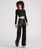 At Midnight Sequin Wide Leg Pants provides a stylish start to creating your best summer outfits of the season with on-trend details for 2023!