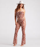 Quick Instinct Zebra Print Mesh Flare Pants is a fire pick to create 2023 festival outfits, concert dresses, outfits for raves, or to complete your best party outfits or clubwear!