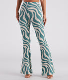 Flirty Retro Babe Swirl Print Flare Pants is a fire pick to create 2023 festival outfits, concert dresses, outfits for raves, or to complete your best party outfits or clubwear!