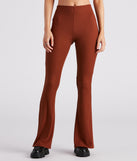 Trendy Babe Ribbed Knit Flare Pants is a fire pick to create 2023 festival outfits, concert dresses, outfits for raves, or to complete your best party outfits or clubwear!