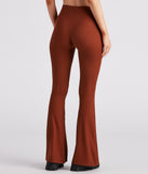 Trendy Babe Ribbed Knit Flare Pants is a fire pick to create 2023 festival outfits, concert dresses, outfits for raves, or to complete your best party outfits or clubwear!
