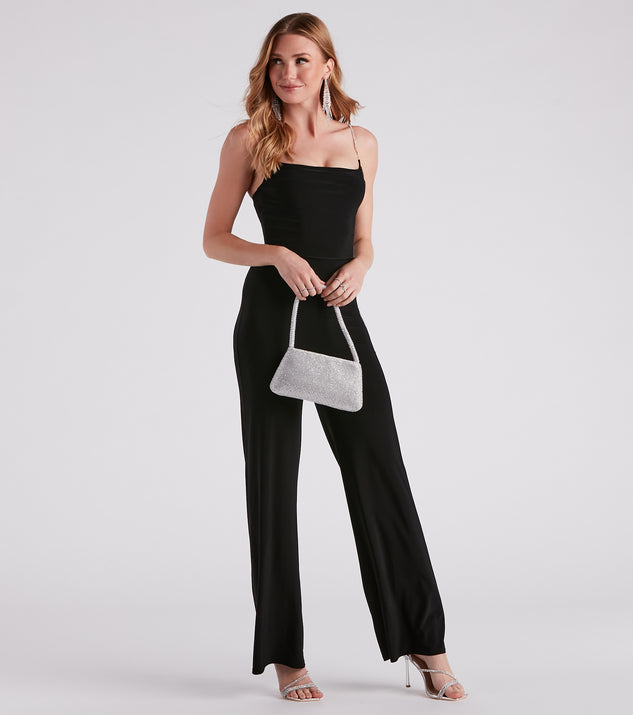 Touch Of Fab Rhinestone Strap Jumpsuit provides a stylish start to creating your best summer outfits of the season with on-trend details for 2023!