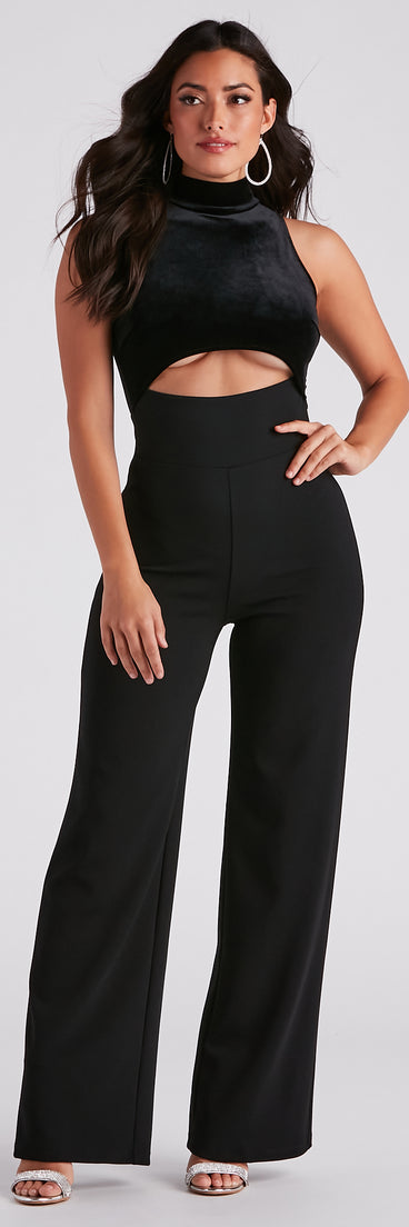 Chic Diva Velvet Cutout Jumpsuit provides a stylish start to creating your best summer outfits of the season with on-trend details for 2023!