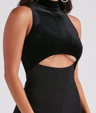 Chic Diva Velvet Cutout Jumpsuit provides a stylish start to creating your best summer outfits of the season with on-trend details for 2023!