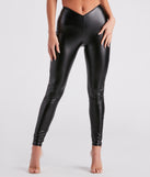 Stun The Streets Faux Leather Low-Rise Leggings is a fire pick to create 2023 festival outfits, concert dresses, outfits for raves, or to complete your best party outfits or clubwear!