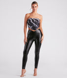 Stun The Streets Faux Leather Low-Rise Leggings is a fire pick to create 2023 festival outfits, concert dresses, outfits for raves, or to complete your best party outfits or clubwear!