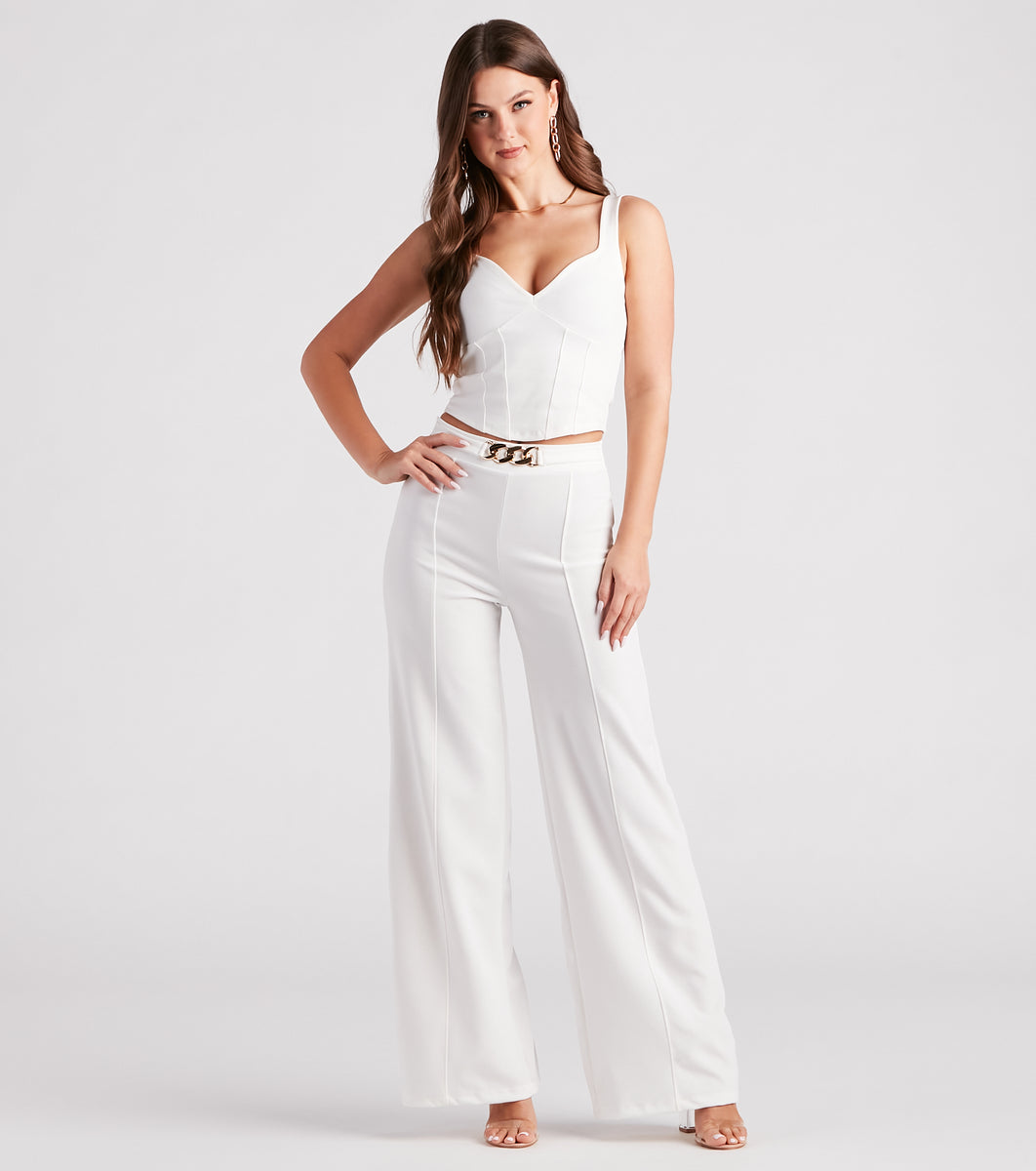 Forever Linked Chain Wide Leg Pants