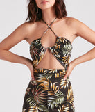 Mojito Please Tropical Halter Jumpsuit provides a stylish start to creating your best summer outfits of the season with on-trend details for 2023!