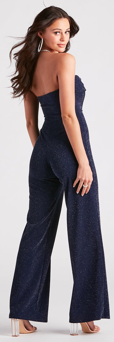 Glitter Is All It Takes Wide-Leg Jumpsuit provides a stylish start to creating your best summer outfits of the season with on-trend details for 2023!