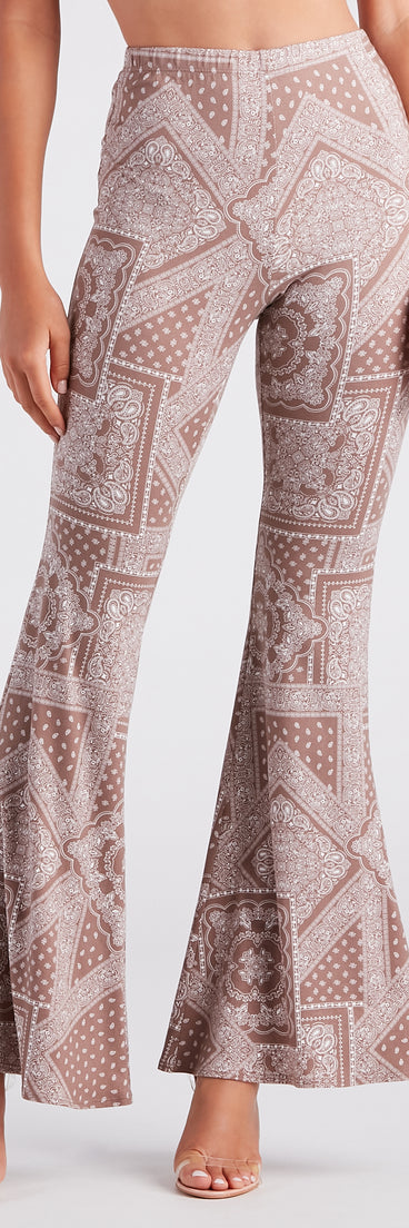 Paisley Princess Boho Flare Pants is a fire pick to create 2023 festival outfits, concert dresses, outfits for raves, or to complete your best party outfits or clubwear!