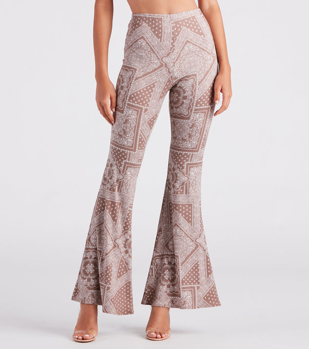Paisley Princess Boho Flare Pants is a fire pick to create 2023 festival outfits, concert dresses, outfits for raves, or to complete your best party outfits or clubwear!