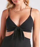 Getaway Girl Rib Knit Cutout Jumpsuit