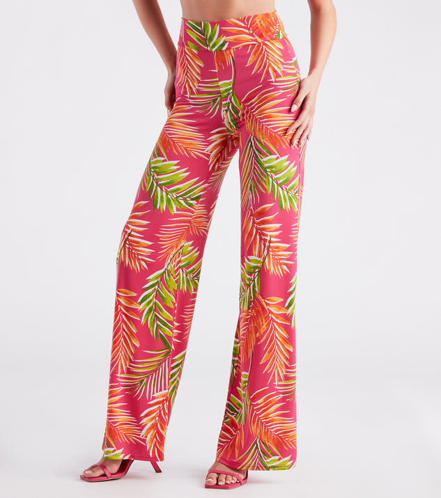 Tropical Destination High Waist Palazzo Pants provides a stylish start to creating your best summer outfits of the season with on-trend details for 2023!