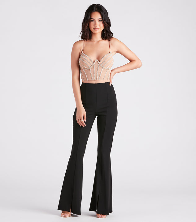 Split Decision Crepe Flare Pants provides a stylish start to creating your best summer outfits of the season with on-trend details for 2023!
