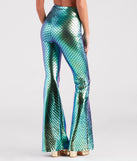 Back view on the Mermaid Halloween Flare Pants.