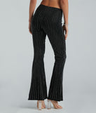 Flare For Glam Mid Rise Rhinestone Pants