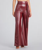 Feeling Sleek Faux Leather Wide-Leg Pants