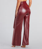 Feeling Sleek Faux Leather Wide-Leg Pants