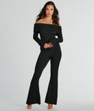 The So Chic Off-The-Shoulder Long Sleeve Knit Jumpsuit is an elevated one-piece that blends sleek sophistication with playful charm, perfect for nailing casual or formal outfits.
