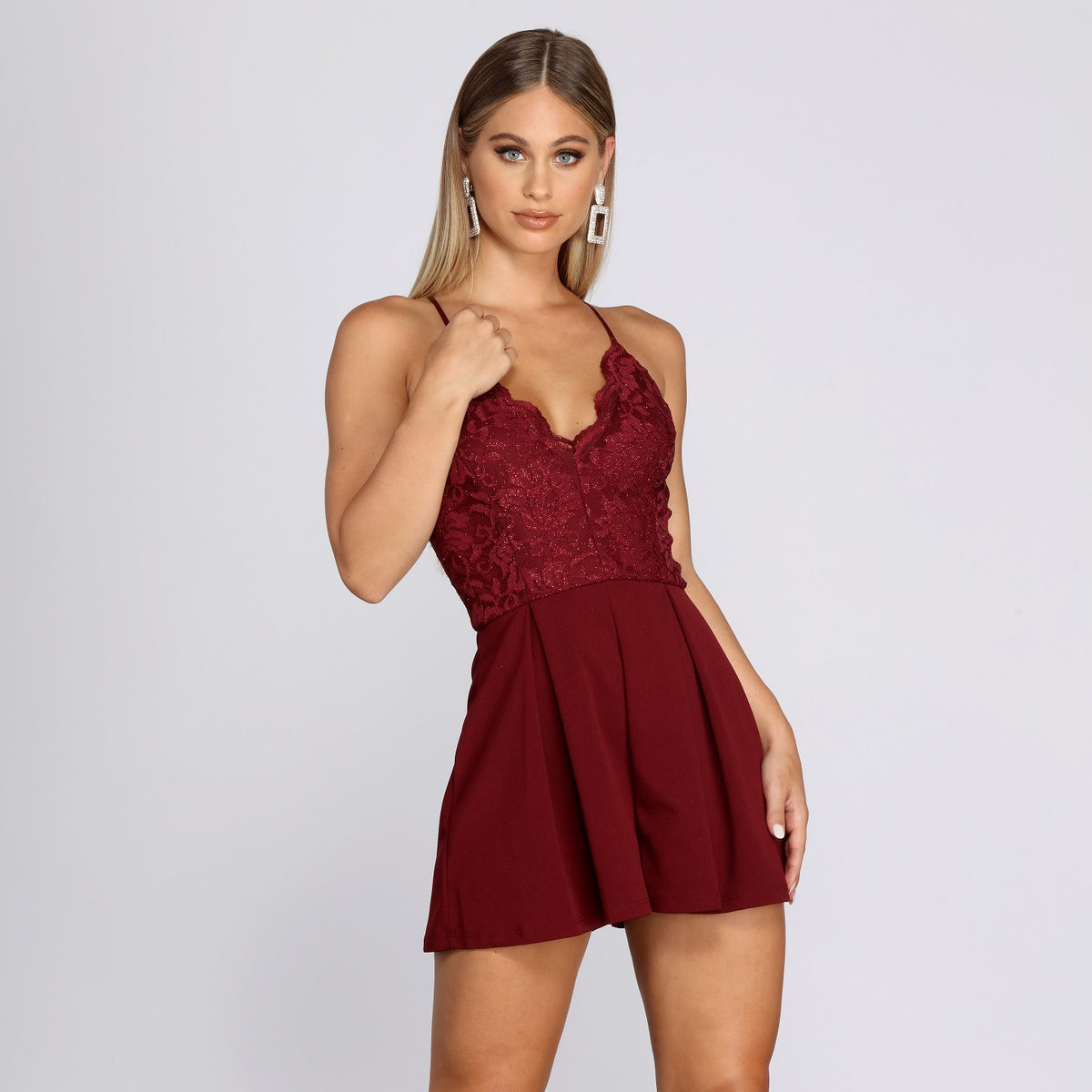 Gleaming Beauty Lace Romper