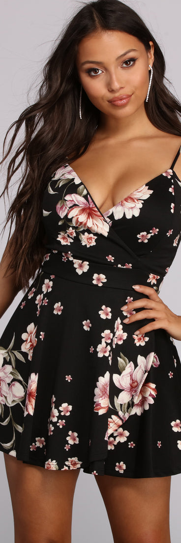 Ride With Me Skater Romper will help you dress the part in stylish holiday party attire, an outfit for a New Year’s Eve party, & dressy or cocktail attire for any event.