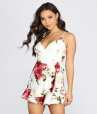Regal In Roses Wrap Romper provides a stylish start to creating your best summer outfits of the season with on-trend details for 2023!