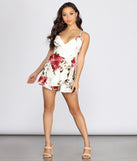 Regal In Roses Wrap Romper provides a stylish start to creating your best summer outfits of the season with on-trend details for 2023!
