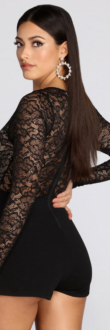 Lace Celebrate Skater Romper provides a stylish start to creating your best summer outfits of the season with on-trend details for 2023!