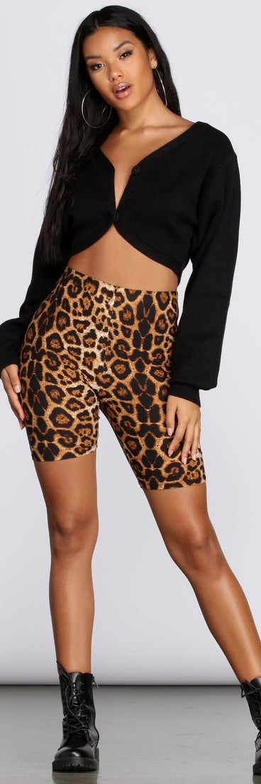 Leopard Print Biker Shorts for 2022 festival outfits, festival dress, outfits for raves, concert outfits, and/or club outfits